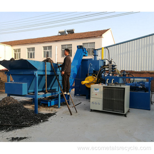 Horizontal Scrap Steel Shavings Briquetting Press Machine